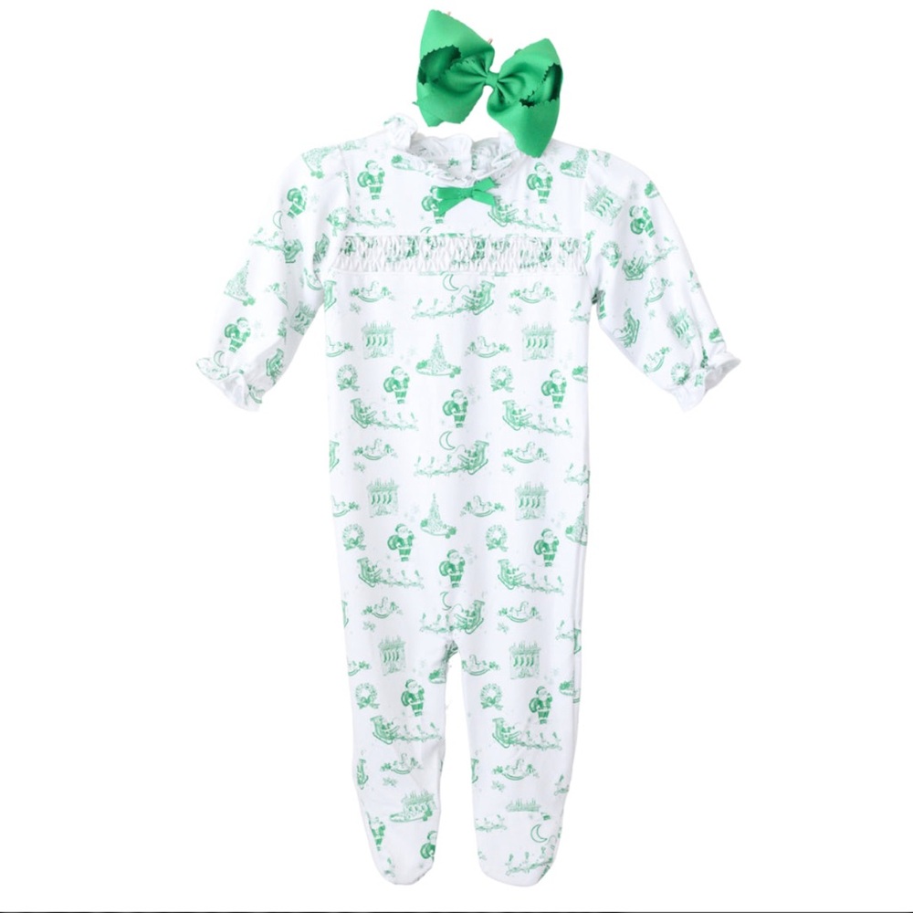 Little Bear Smocks matching family Christmas pajamas